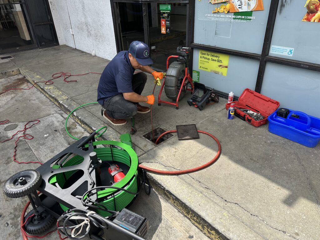 Rejuvenated a cast iron pipe with a robotic machine and a high-pressure water jetting system in Los Angeles, CA