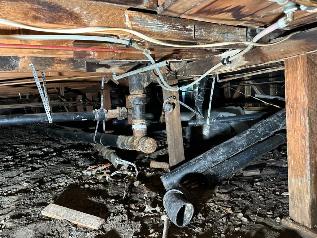 Sewer Pipe Replacement Underneath The House in Los Angeles, CA