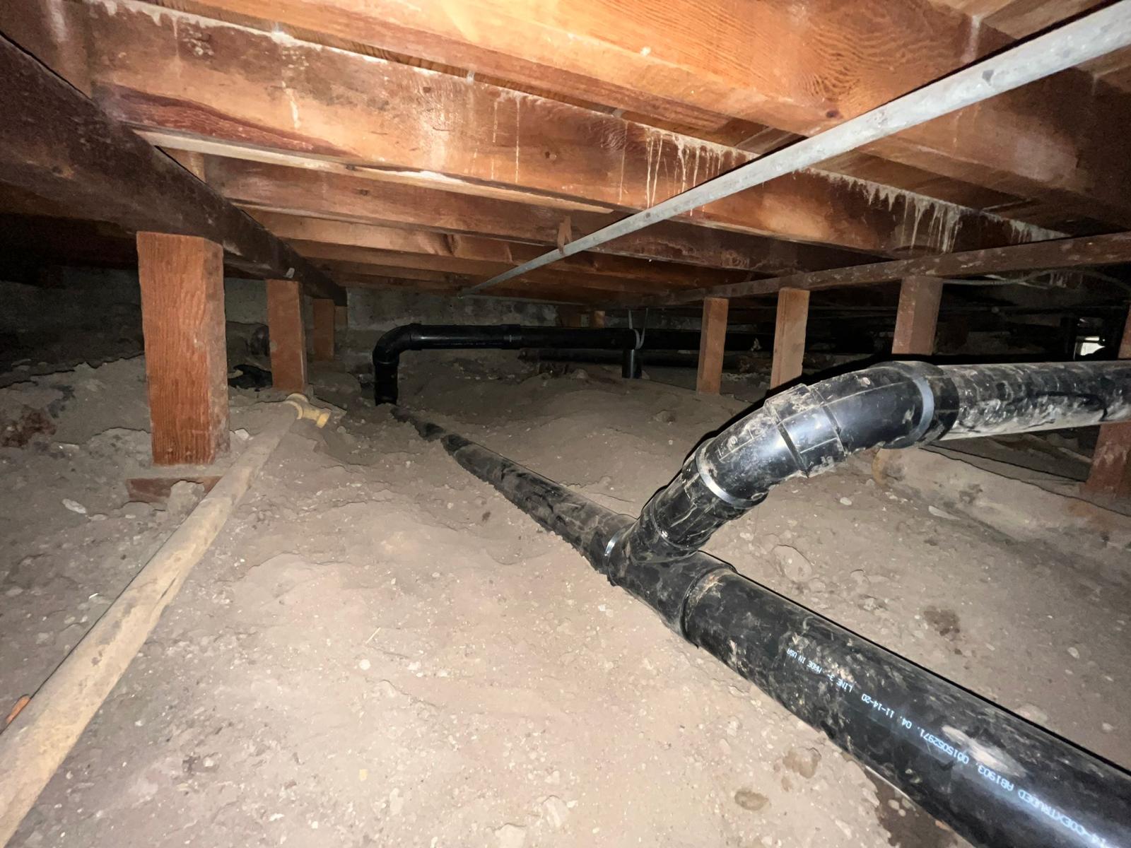 Sewer Pipe Replacement Underneath The House in Los Angeles, CA