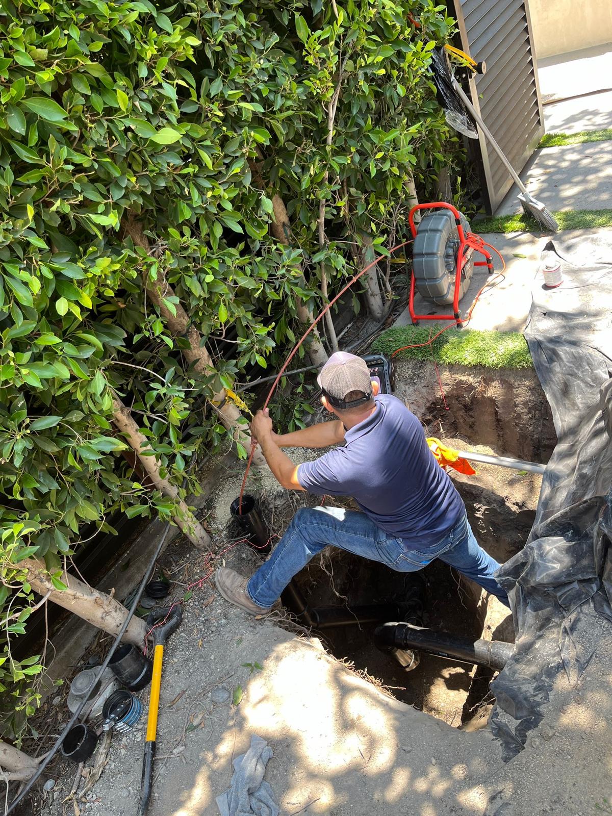 Spot Sewer Lateral And Sleeved The Remaining Sewer Lateral By using The Method of Fiberglass Lining And A Clean Out Installation Los Angeles CA 90048