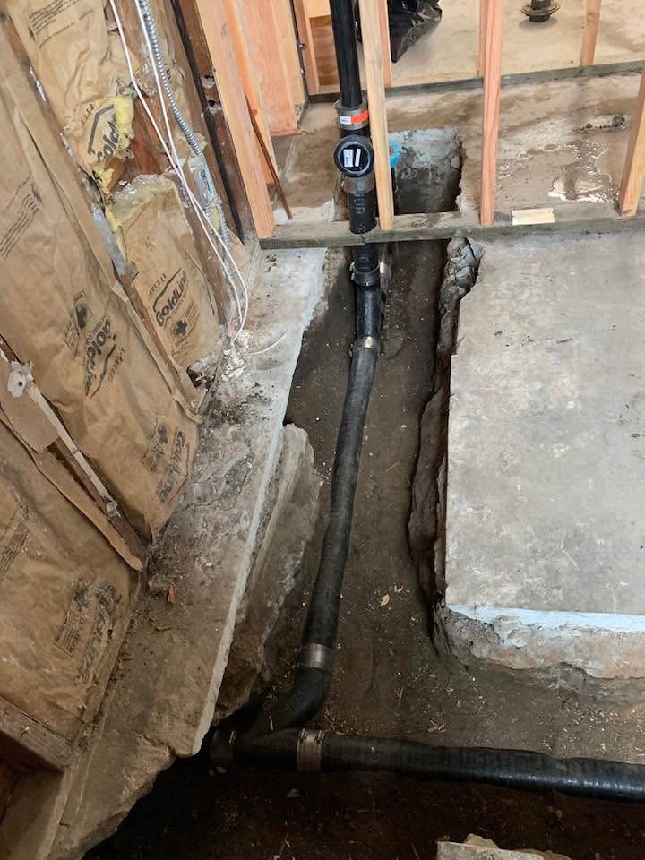 Installing new waste and water systems for a new bathroom in Studio City, CA