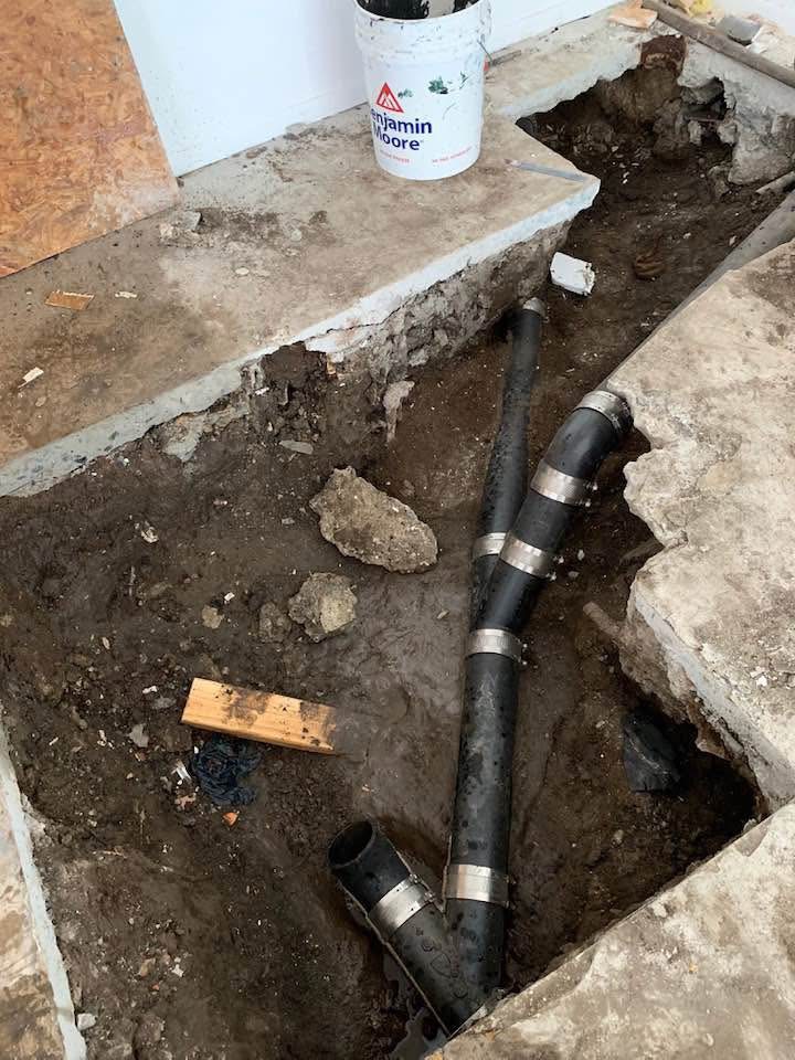Installing new waste and water systems for a new bathroom in Studio City, CA