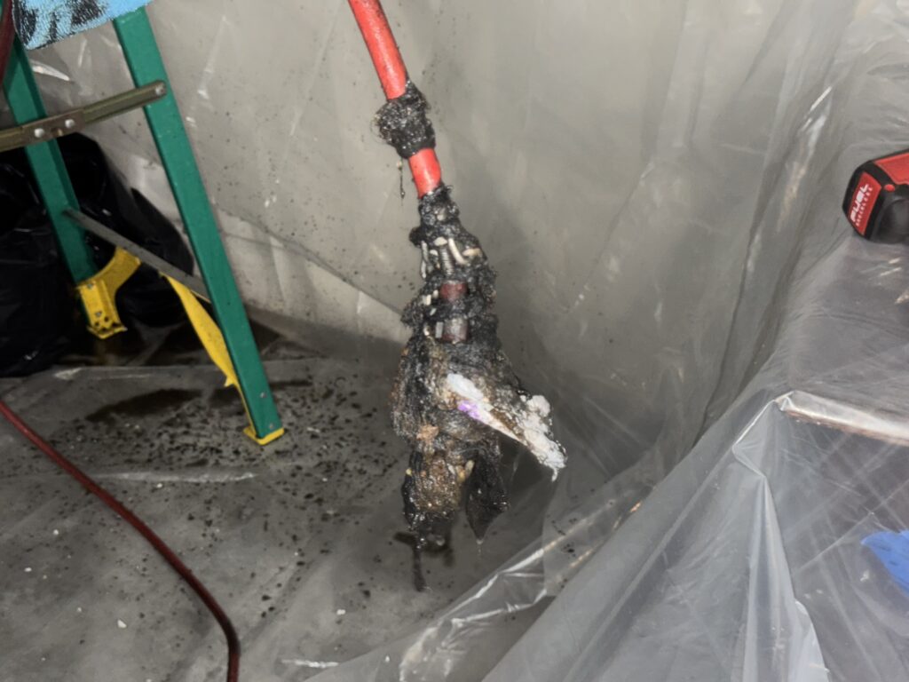 Drain Cleaning through overhead clean out at 4724 La Villa Marina Marina del Rey, CA 90292